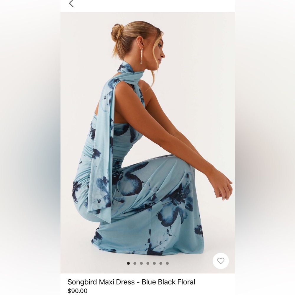 Peppermayo - Songbird Maxi Dress - blue black floral